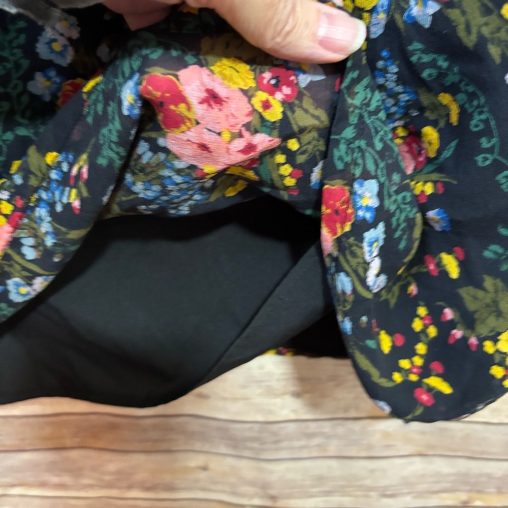 Madewell x No. 6 Store navy floral ruffle sleeveless mini dress Size 00 - Picture 5 of 8